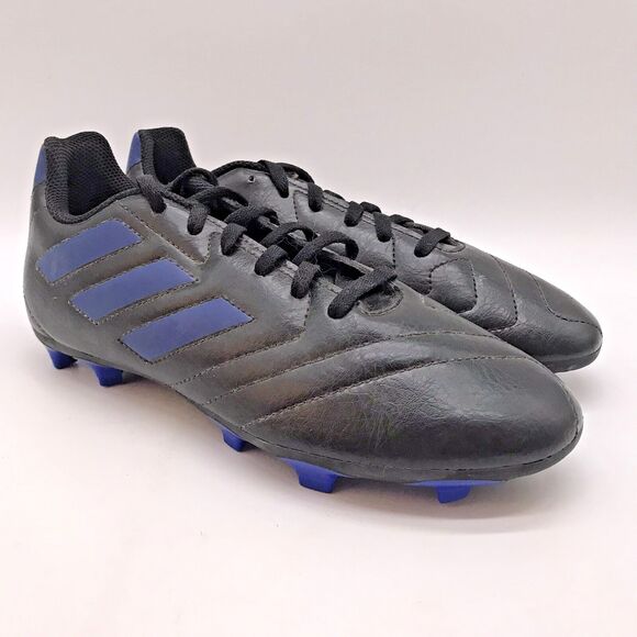 adidas Goletto VII FG J Youth 5 Soccer Cleats FV2894 Black/Blue Low Lace Up NEW - Picture 3 of 12